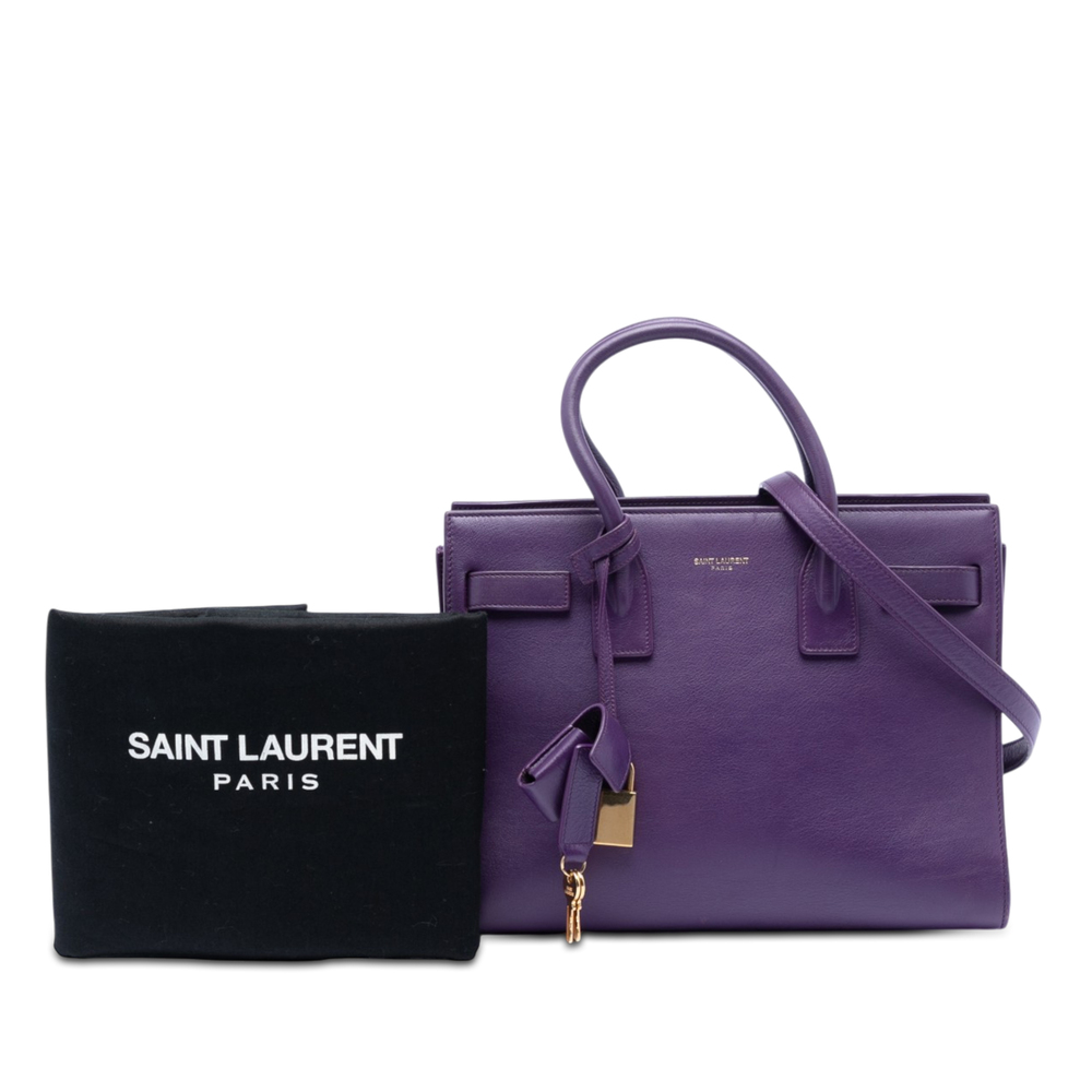 Pre-Loved Saint Laurent Baby Leather Sac De Jour Satchel - Picture 7 of 7